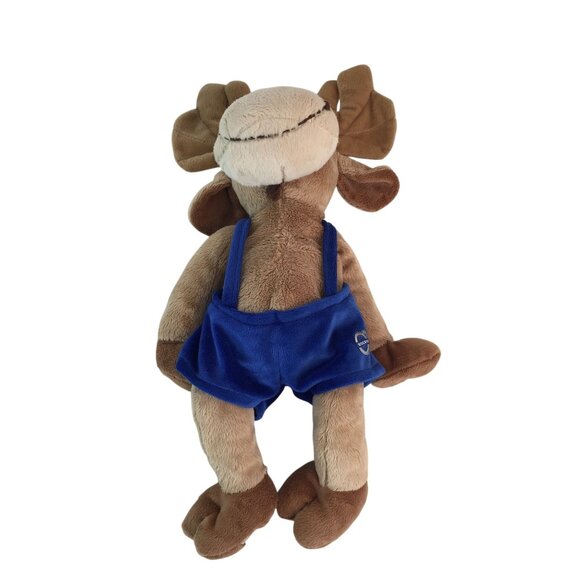 Bukowski Design Moose Plush Blue Volvo Overalls Plush 15" Stuffed Animal Sweden - Picture 4 of 9